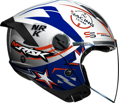 Capacete Norisk Neo Galaxy Prata Azul