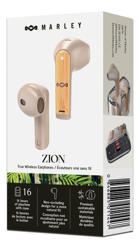 Audífonos Bluetooth Zion True Wireless Cream Marley