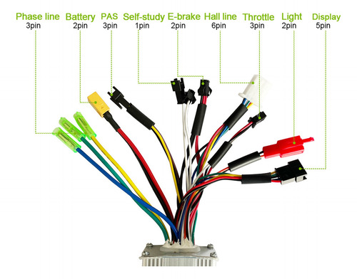 Kit De Conversión De Scooter Y Controlador De Motor De Bicic