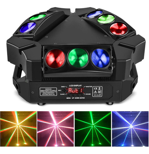 Luz Dj Cabeza Móvil Etapa Luces Efectos Dmx Para Fiesta 9x3w