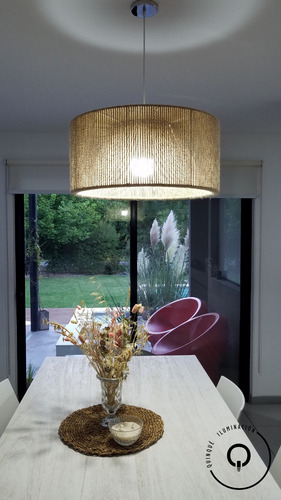Lámpara Colgante Premium Cordón/yute 55cm Kit Eléctrico Yute