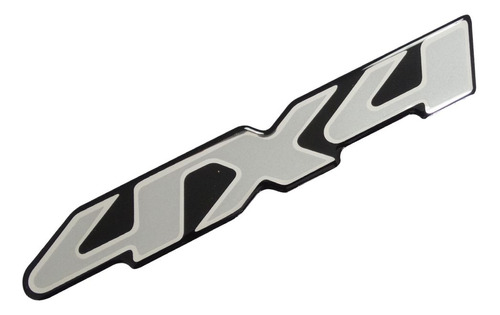 Emblema Adesivo 4x4 S10 Blazer Resinado Prata