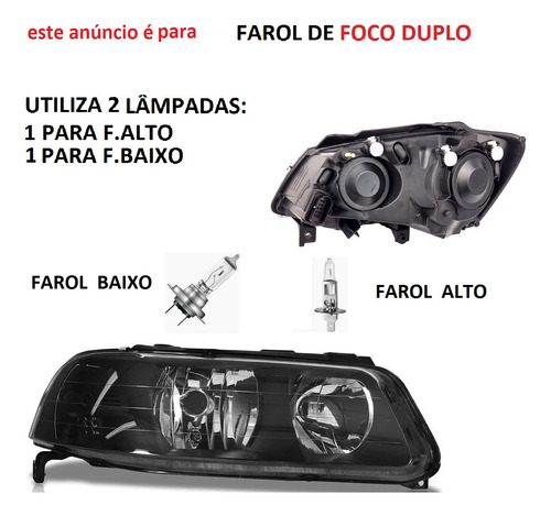 Lampada Lanterna Farol Gol G7 G8 Duplo 2017 2022 V19