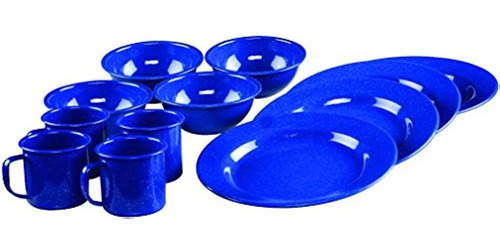 Vajilla Esmaltada De 12 Piezas Coleman, Azul