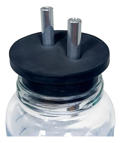 Frasco de vidro Lipo graduado 600ml com tampa