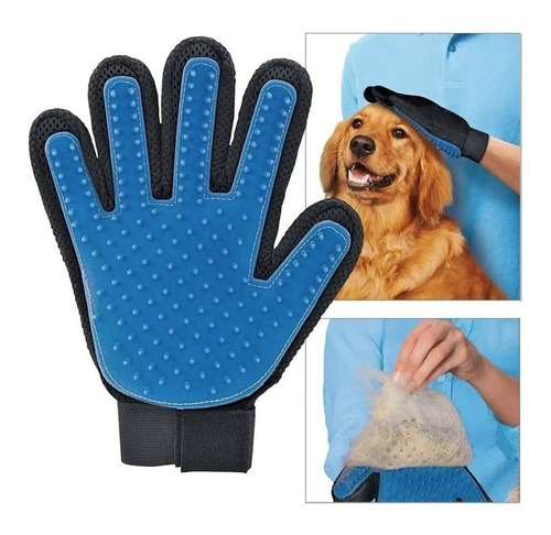 Guante True Touch Para Peinar Acariciar Gatos Y Perros 