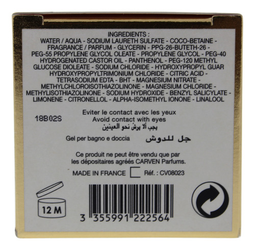 Gel De Ducha Carven Dans Ma Bulle Para Mujer 200 Ml