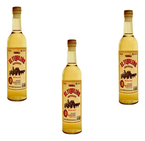 Paquete De 3 Tequila Tequileño Reposado 500 Ml
