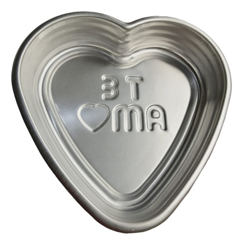 Molde De Aluminio Para Pan Gelatina O Tarta 26cm De Corazon