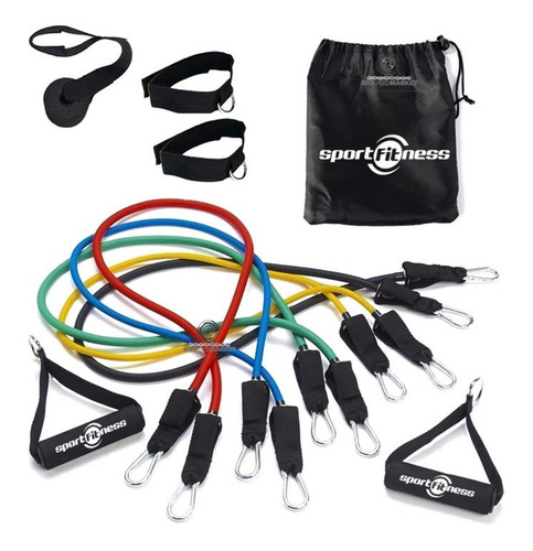 Bandas Elasticas Tubulares Kit X 10 Piezas Sport Fitness Gym