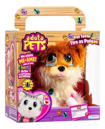 Pelúcia Adota Pets Com Acessórios Lulu Multikids Br1066