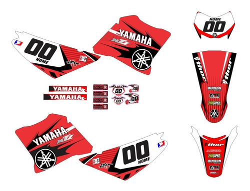 Adesivos Moto Cross Trilha Yamaha Xtz 125 Emblemas Kit Comp