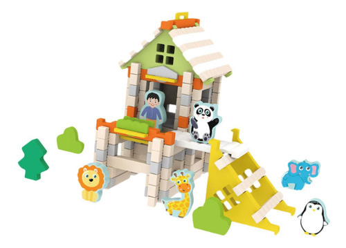 Blocos De Construção Diy Casa Brinquedos Jardim Zoológico