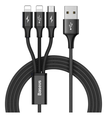 Cable Usb 3  Puntas Micro Usb + 1 Android + 2 Ipone