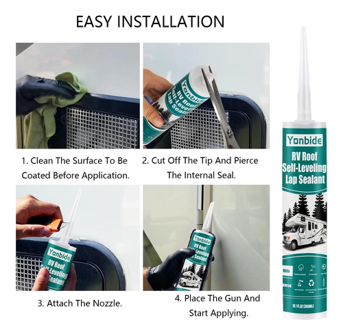 Felizshop Rv Sellador De Silicona: Techo De Casas Rodantes Y