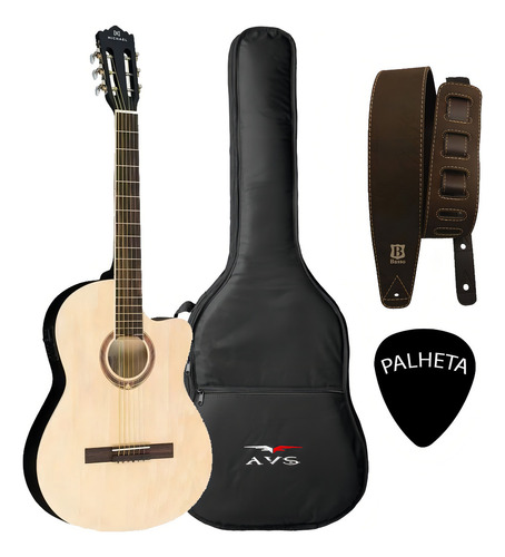 Violão Michael Eletrico Aço Vm119 St Natural Satin + Kit Orientação Da Mão Direita