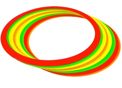 Imagem 2 de 2 de Kit Argolas De Agilidade Funcional Circuito 50 Peças