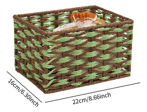 Contenedor De Canasta De Almacenamiento 22cmx16cmx14cm