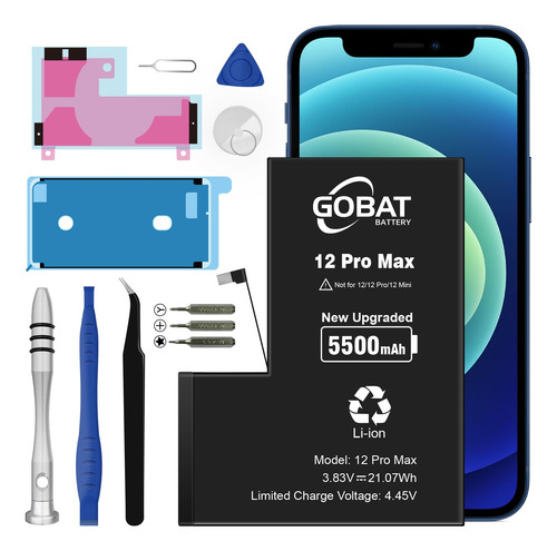 Gobat Bateria De Repuesto Para iPhone 12 Pro Max, Bateria De