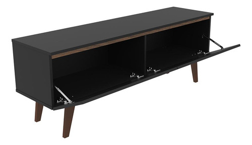 Mueble Mesa Para Tv Rack Le Mans Madesa Hasta 55'' Nm Color Marrón/Negro