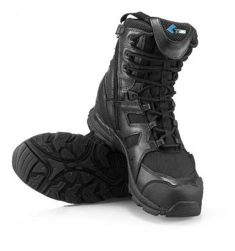 Bota Táctica Militar Airsoft Outdoor Atzb Negro Y Ocre