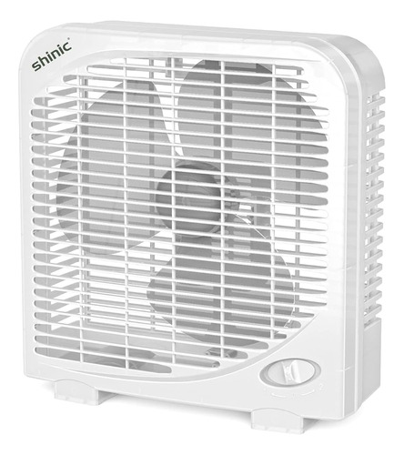 Shinic Box Fan 10 Pulgadas, 2 Velocidades, Ventilador De Enf