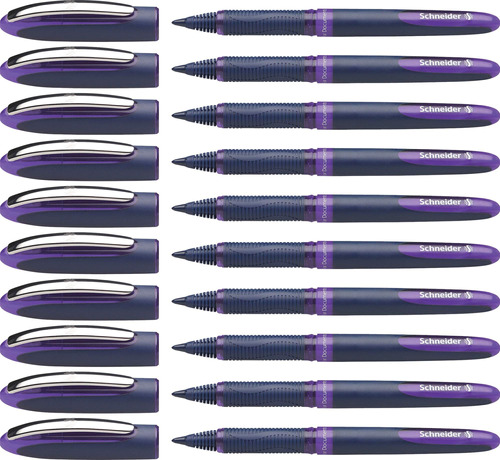 Lapiceras Ballpoint Schneider Set 10 U Purple1