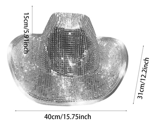 . Sombrero De Vaquero De Discoteca, Sombrero De Iluminado