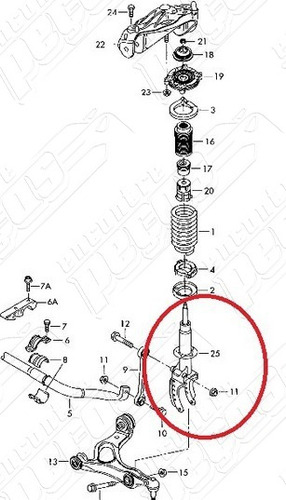 Amortecedor Dianteiro Touareg Wvgve67l2ad017253