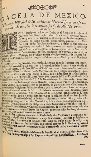 Gacetas De México, Juan Ignacio María De Castorena