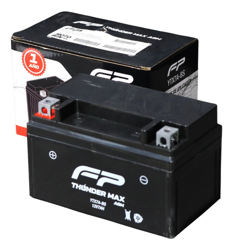 Batería Fp Thunder Max Agm Ytx7a-bs Agility 125 Rocket 125