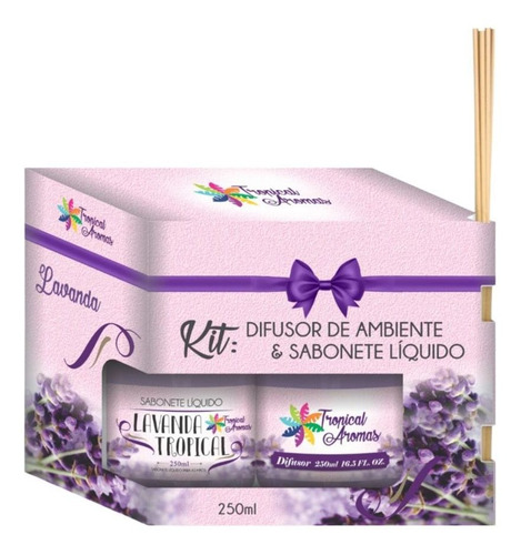 Kit Refil 1 Difusor E 1 Sabonete Líquido 250ml Aroma Lavanda