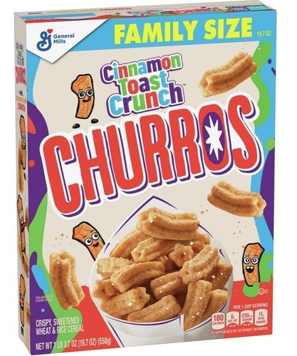 Cereal Churros Crujientes De Canela Cinnamon Toast 19.7 Oz