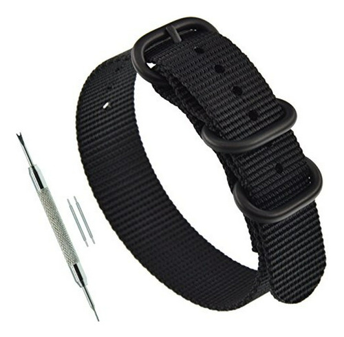 Correa Reloj Nylon Hombre 3 Anillas (18mm-24mm)