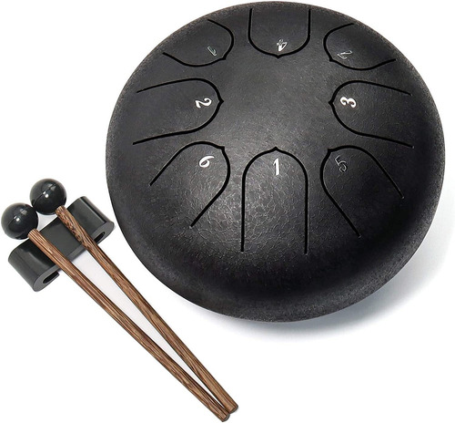 Steel Tongue Drum 8 Notas 6 Pulgadas Chakra Tank Drum P...