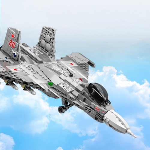 Juego De Bloques De Construcción Del Modelo Del Caza Sukhoi