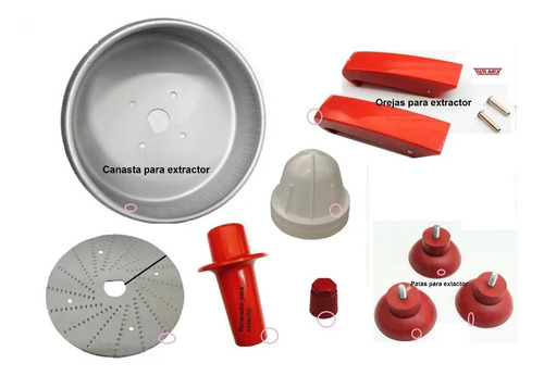 Kit Paquete Extractor Jugos Turmix + Aditamentos Accesorios Cocina