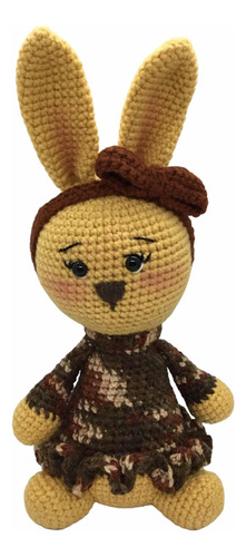 Conejo Peluche Tejido Coquette Muñeco Amigurumi Juguete