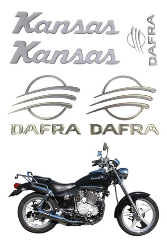 Kit Adesivo Resinado Para Dafra Kansas Custon Prata 13950 Cor Kit Adesivo Emblema Resinado Para Dafra Kansas Custon Prata