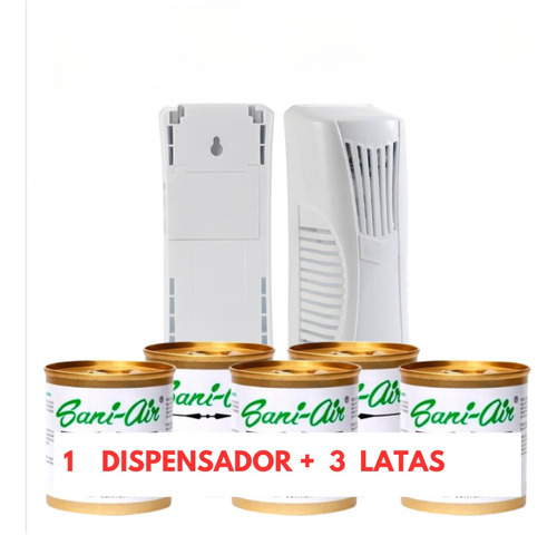 Pack 3 Latas Sani Air + 1 Difusor Eléctrico 