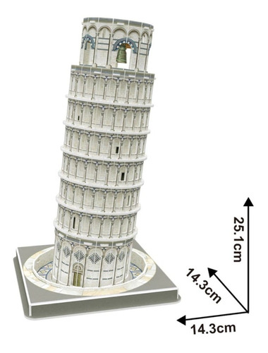 Cubic Fun Rompe 3D 67306 Torre Inclinada de Pisa Italia 27Piezas