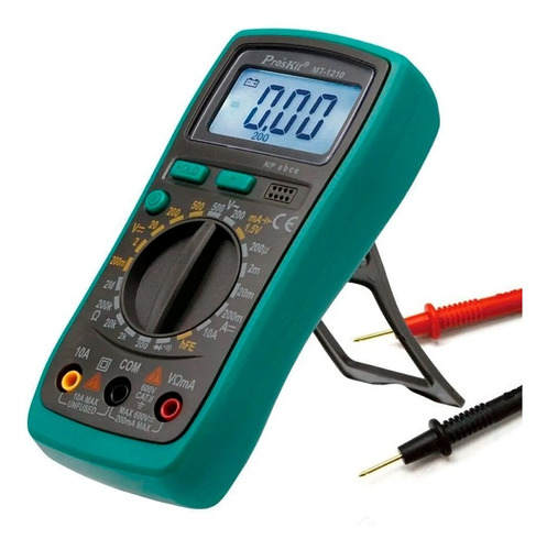 Multímetro Profesional Tester Proskit Mt-1210 Digital Mide Voltaje Ac Dc Diodos Resistencia Amperaje