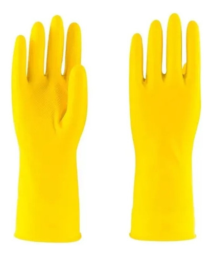 Guantes De Latex Amarillos Multiuso Talla M