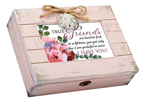 Cottage Garden True Friends - Caja Musical Con Medallón Rosa