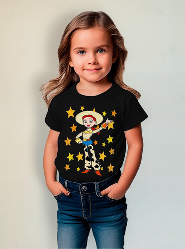 Polera Estampada 100% Algodón Niña Jessie Toy Story Vaquera1