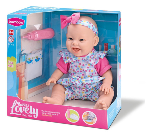 Boneca Lovely Babies Faz Xixi Com Acessórios Bambola - 769