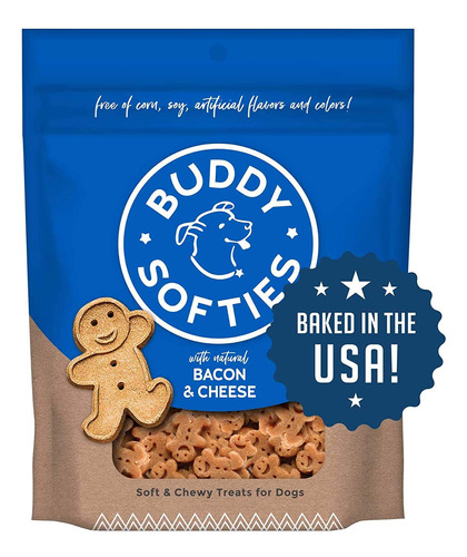 Soft & Chewy Buddy Galletas  6 Onzas  Sabor A Tocino Y Que