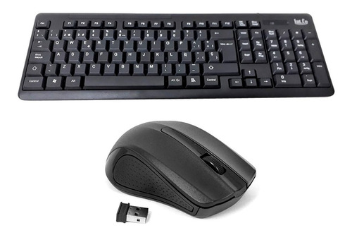 Imagen 1 de 5 de Combo Teclado + Mouse Inalambrico Pc Notebook Kit Oficina