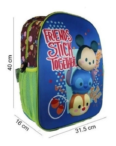 Kit Mochila+lonchera Disney Tsum Tsum Original Atm