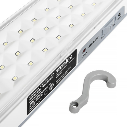 Imagen 7 de 11 de Luz de emergencia Atomlux 2030 LED con batería recargable 3 W 220V blanca